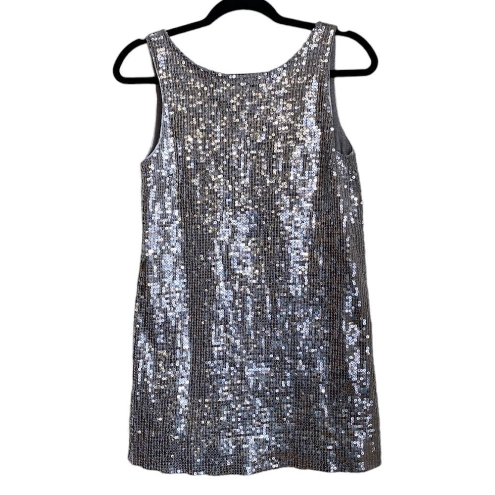 FREE PEOPLE Ultra Mini Sequin Dress Size 2 silver party